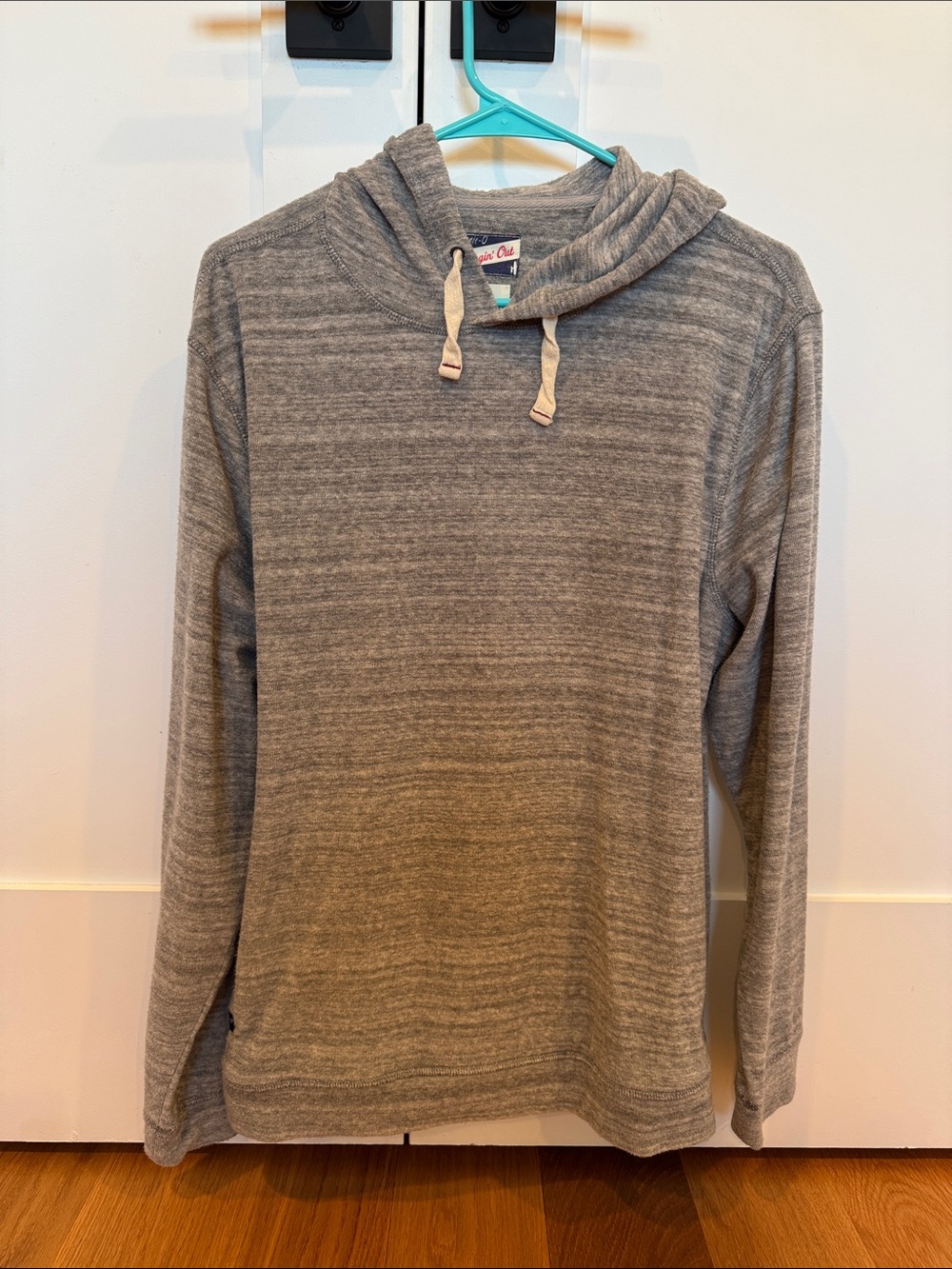 Johnnie-O Terry Cloth California Nixon Light Grey Men’s Hoodie Size Medium